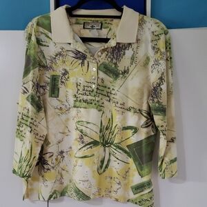 Vintage Caribbean Joe Floral Collared Shirt